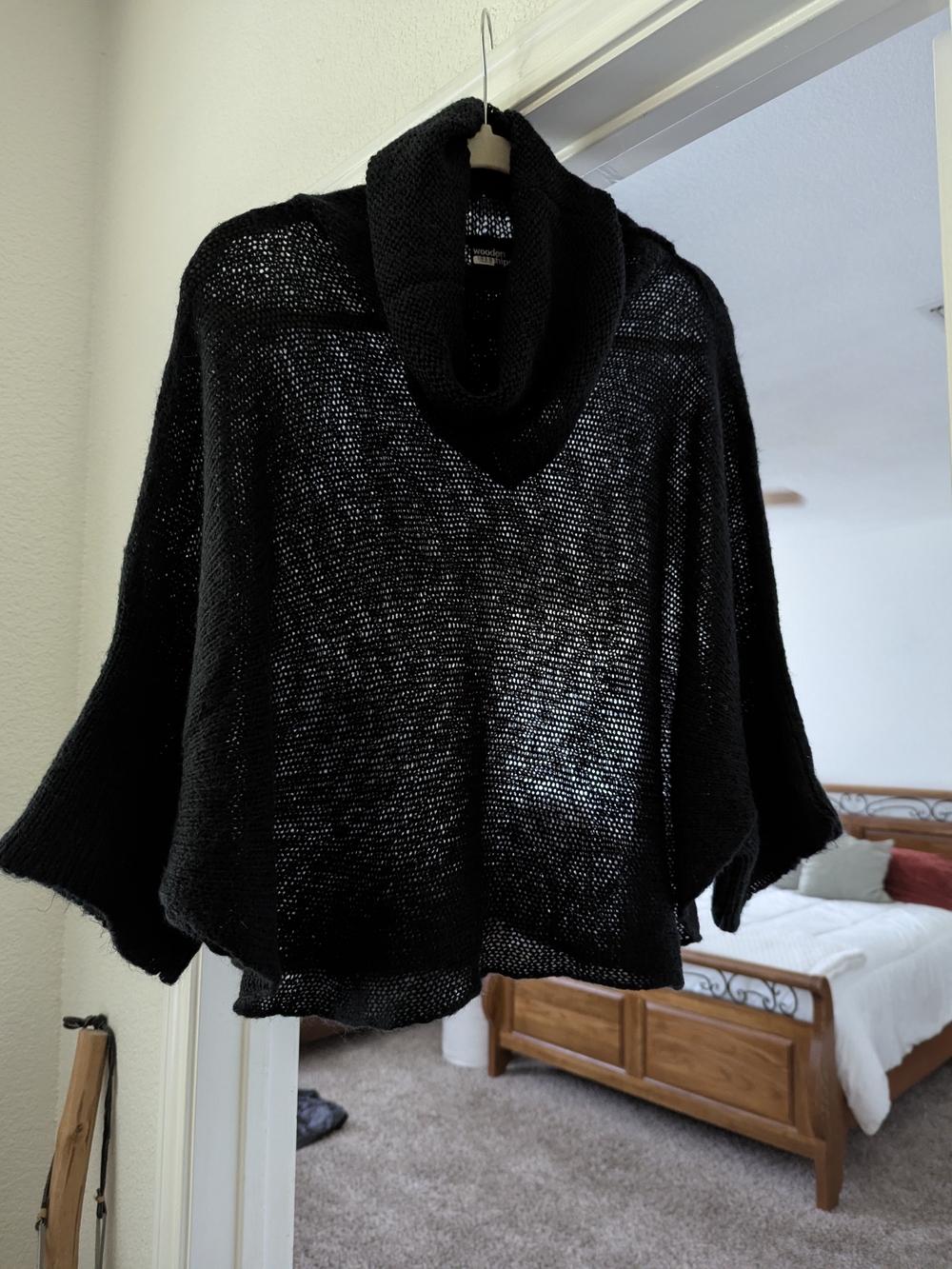 Wooden Ships Black Cowl Neck Knit Sweater